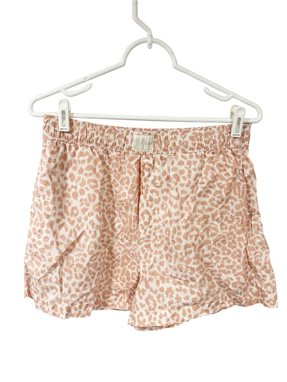 J. Crew Cotton Poplin Boxer Short in Soft Spots Leopard Animal Print Size Small